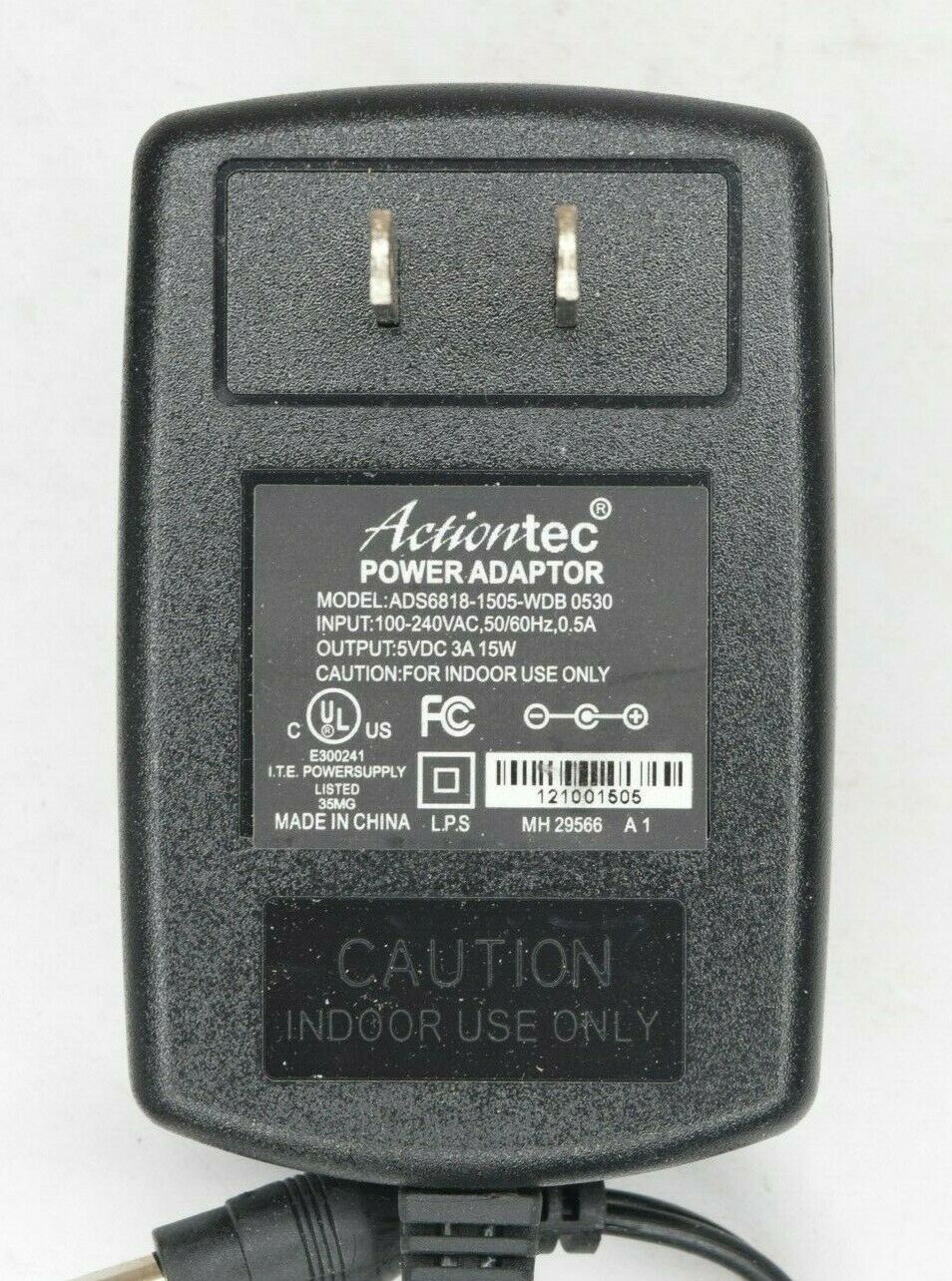 Actiontec ADS6818-1505-WDB 0530 Power Supply Cord Cable Adapter 5V 3A MI424WR T